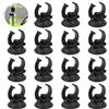 NAILAO 24 PCS Clip per Riscaldatore per Acquario Clip per Ventose per Acquario per Acquario Clip per Tubo da 33 Mm di Diametro per Accessori per Acquario (Nero)
