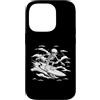 skeleton surfing design Custodia per iPhone 14 Pro Scheletro Surfing Wave - Notte Oceano Gotico Surf Art