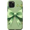 Sage & Mint Green Bows And Ribbons Gifts Custodia per iPhone 11 Pro Carino Coquette Verde Fiocco Farfalla Nastro