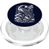 Funny Scuba Diving Ocean Animal Marine B Balena Shark stile arte giapponese mare animali subacquei amanti dell'oceano PopSockets PopGrip per MagSafe