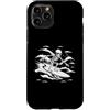 skeleton surfing design Custodia per iPhone 11 Pro Scheletro Surfing Wave - Notte Oceano Gotico Surf Art