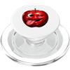 Funny Apple Tongue Out AI Gen Alpha Gift AI Apple Tongue Out Brainrot Fruit Funny Gen Z Stupido Meme PopSockets PopGrip per MagSafe