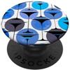 Retro Martinis Tees And Cocktail Drinks Atomic - Martini ispirati agli anni '50 in grigio acqua blu PopSockets PopGrip Adesivo