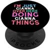 Fun Name Stuff For Girls Name Gianna! Sono solo Gianna qui a fare Gianna Things Name PopSockets PopGrip Adesivo