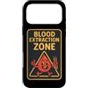 Lab Tech Funny Phlebotomy Warning Sign D Custodia per iPhone 17 Pro Max Retro Cartoon Goccia Sangue Infermiera Flebotomia Scherzo Flebotomista