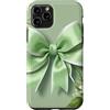 Sage & Mint Green Bows And Ribbons Gifts Custodia per iPhone 11 Pro Carino verde Coquette Bow Ribbon Estetica Fiori Floreali