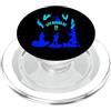 Kitesurf Gifts and Surf Lover Tees by ta La vita inizia a 20 nodi Aqua Blue Silhouettes PopSockets PopGrip per MagSafe