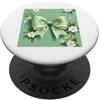 Sage & Mint Green Bows And Ribbons Gifts Carino verde Coquette Bow Ribbon Estetica Fiori Floreali PopSockets PopGrip Adesivo