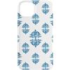 Mint Violet Designs Custodia per iPhone 14 Plus Motivo vintage con leone blu e bianco ispirato al Grandmillennial