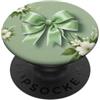 Sage & Mint Green Bows And Ribbons Gifts Carino verde Coquette Bow Ribbon Estetica Fiori Floreali PopSockets PopGrip Adesivo