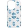 Mint Violet Designs Custodia per iPhone 14 Pro Motivo vintage con leone blu e bianco ispirato al Grandmillennial