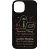 The Coffee & Ghost Club Custodia per iPhone 14 Halloween Ufficio Umorismo Riunione di lavoro Email Ghost Pumpkin