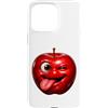 Funny Apple Tongue Out AI Gen Alpha Gift Custodia per iPhone 15 Pro Max AI Apple Tongue Out Brainrot Fruit Funny Gen Z Stupido Meme