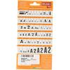 APLI DDB11F - Lettere e numeri trasferibili neri lettere 2,5 mm bianco