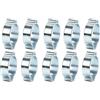 Konrunppy 10 fascette stringitubo in acciaio inox, fascette doppie per orecchie, clip regolabili (3-5 mm)