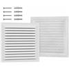 DEMLOU - Griglia di Ventilazione 25 x 25 cm, Alluminio Bianco RAL 9016. | Ampia superficie di aerazione, finitura bianca e rete antinsetti integrata per pareti e locali tecnici.
