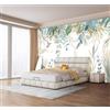 MWSSEGGE 3D Carta da parati tropicale, piante, foglie, uccelli carta da parati panoramica per soggiorno, camera dei bambini, decorazione da parete (250 x 175 cm)