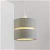 CGC Lighting Paralumi paralume per lampada da soffitto per interni, diametro 26 cm, 2 livelli, non elettrico, installazione facile (Grigio)