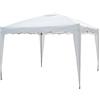 VERDELOOK | Gazebo Pieghevole in Metallo, 3x3 m, Bianco, con Copertura Poliestere, Trasportabile con Borsa Inclusa, da Giardino, Mercato, Tenda Pop up, picchetti inclusi