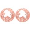 VILLFUL Coperchio per Candela Aromatica in Lega di Zinco Antimorso Antivento 2 Pezzi Design Traforato Rosa Dorato, per Aromaterapia e Uso Domestico