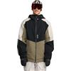 Volcom Brighton Full - Giacca da snowboard da uomo, in tessuto elasticizzato, tecnologia con zip, cuciture nastrate, stile militare
