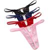 IPUDIS Confezione da 4 Perizoma per Mutandine da Donna A Vita Bassa Perizoma con Fibbia Cava Ad Amore, Slip Intimi Sexy Slip Bikini Elasticizzati Lingerie T Back per Donna, Arancione, XS