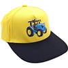 ASVP Shop - Berretto da baseball ricamato con trattore per ragazzi - Cappello in cotone regolabile - Cappello sportivo per bambini per giocare all'aperto, Giallo, 3-11 Years