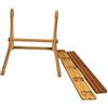 Bear On Bar - Set completo di attrezzi ginnici in legno resistenti: barra stabile per dip e barra per trazioni fino a 100 cm - 5 livelli di regolazione dell'altezza per il telaio della porta.