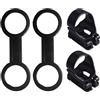 SAFIGLE Set 4pezzi Supporto per Boccaglio in Silicone e ABS, Ganci Leggeri e Flessibili per Maschera da Immersione, Accessorio per Snorkeling Nero