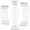 Hemobllo 30 Pezzi Leader da Pesca in Acciaio Nero Riutilizzabile con Filo Antimorso per Esche Crankbaits Accessori per Pesca Pratici e Resistenti