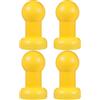 FOYTOKI Coperture per Pali Trampolino per 4 Pezzi in Plastica Gialle, Protezione Sicura per Tubi Trampolino, Accessorio Versatile per Trampolini
