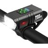 Bonalake Luci per bici, Faro per bici impermeabile da 1000 lumen con 6 modalità di illuminazione, Luce anteriore antiscivolo con cinghia regolabile, Luci ricaricabili tramite USB per la guida notturna an