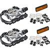 Ciclosport CSM Pedali Mountain Bike MTB Doppia Funzione - Attacco SPD Shimano + Standard Piatto - TACCHETTE COMPRESE