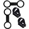 USHOBE Supporto Nero per Maschera in Snorkeling e Abs Silicone Set 4 Unitá Fibbia Regolabile e Flessibile per Attrezzatura per Immersioni Subacquee