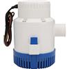 Gucagle CH8028 Pompa acqua di sentina sommergibile automatica per yacht orizzontale di grandi dimensioni da 24 V, plastica ad alta efficienza, per ingegneria, bianco blu, 158x139,5x182 mm