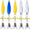Generico Girelle Da | 5 Pezzi Spinner Volanti Esche Metalliche - Kit Cucchiai Per In Acque Dolci E Salate Trota Luccio Pesce Gatto Sessioni Esche Artificiali
