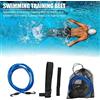 Xiuganpo Cintura da Allenamento per il Nuoto, Vita Regolabile 55-105 Cm Imbracatura Statica per Nuoto, Fasce di Resistenza con Corda Elastica da 3 Metri per Attrezzature per l'Allenamento in (BLUE)