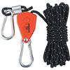 RNXRZANK Regolatore di Tensione per Corda Antivento da Tenda con Moschettone Fisso, in Lega di Zinco Resistente E Riflettente, Adatto per Campeggio, Escursioni, 4mm 4m Nero