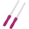 Holigie 2 pezzi in acciaio inossidabile cumicure strumenti di manicure a doppio latelling a bastoncino silicone manico di nail art strumenti per donne salone per il salone domestico