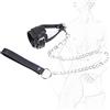 DstoLusre BDSM bondage anello for il pene cinturino for il pene e barella a sfera scroto elasticizzato con catene al guinzaglio barella a sfera regolabile separatore di testicoli anello for il pene SM