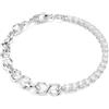 Swarovski Braccialetto Matrix, Taglio Round, Bianco, Placcato rodio
