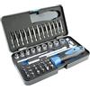 MichaelPro MP012004BL - Set di punte per cacciavite e chiavi a bussola intercambiabili con manico, punte in acciaio S2, con semplice bagaglio a mano