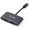 LMP Adattatore multiplo LMP da USB-C (m) a VGA e USB 3.0 (f) e ricarica USB-C, alluminio, grigio spazio