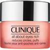 Clinique All About Eyes Rich, crema per gli occhi, per donne, adatta a tutti i tipi di pelle, contrasta le occhiaie, lenisce, idrata, nutre, rinforza, adatta a tutte le età, vasetto