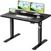 Homall Scrivania Regolabile In Altezza Scrivania Elettrica Con Gestione dei cavi e porta di ricarica USB Altezza Regolabile 73-118 cm, 2 Altezze Di Memoria Scrivania Per Ufficio (Nero, 100x60cm)