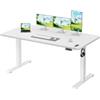 Homall Scrivania Regolabile In Altezza Scrivania Elettrica Con Gestione dei cavi e porta di ricarica USB Altezza Regolabile 73-118 cm, 2 Altezze Di Memoria Scrivania Per Ufficio (Bianco, 160x70cm)