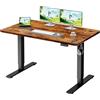 Homall Scrivania Regolabile In Altezza Scrivania Elettrica Con Gestione dei cavi e porta di ricarica USB Altezza Regolabile 73-118 cm, 2 Altezze Di Memoria Scrivania Per Ufficio (Marrone, 120x60 cm)