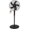 TZS First Austria - Ventilatore a piantana Ø400 mm - 45 W, 3 modalità, oscillazione 100° - Pulsanti, telecomando, timer 1-12 h - 54 dB(A) - nero