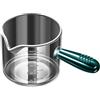 FOVNOT Caffè Espresso Misurare Tazza, 60ml/125ml Caffè Espresso Sparo Bicchiere Tazze Caffè Espresso Tazze con A Forma di V Bocca E Doppia Scala Adatto per Caffè Espresso (Manico verde-125ml)