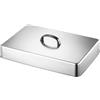 Generic Coperchio rettangolare per cottura a vapore, in acciaio , 43,5 x 28,2 x 6,6 cm, per barbecue commerciale, piano , cucina, interni, esterni